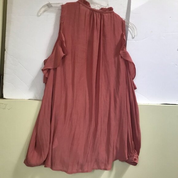 Anthropologie Maeve Liesel Fairy Ruffled Blouse Top Flowy Boho Loose Shirt PinkS - Picture 3 of 15